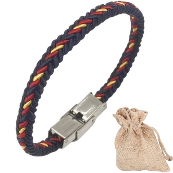 Pulsera trenzada bandera España.