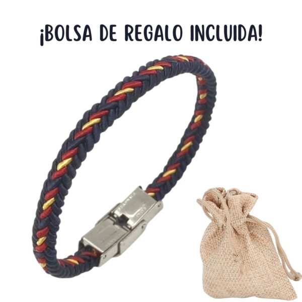 Pulsera trenzada bandera España. - Imagen 4