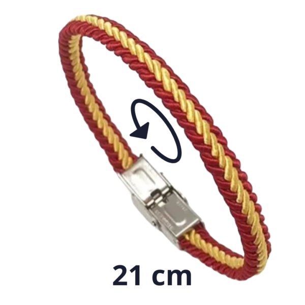 Pulsera trenzada bandera España. - Imagen 4