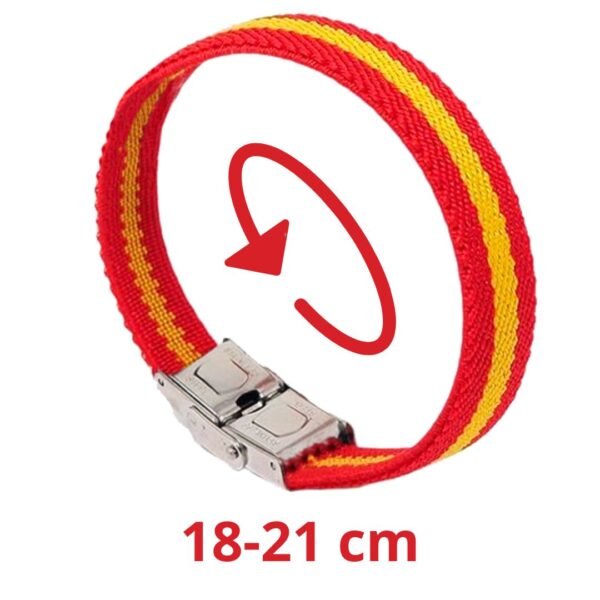 Doble pulsera bandera España roja con herraje. - Imagen 4