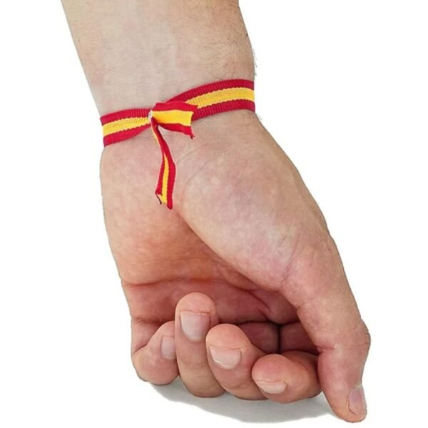 8 pulseras con bandera España de tela. - Imagen 6