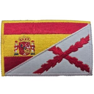 Bandera todo en uno España + Borgoña - Parche bordado