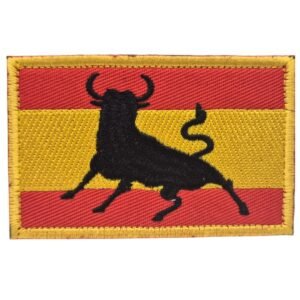 Parche bandera España Toro - Parche militar bordado.
