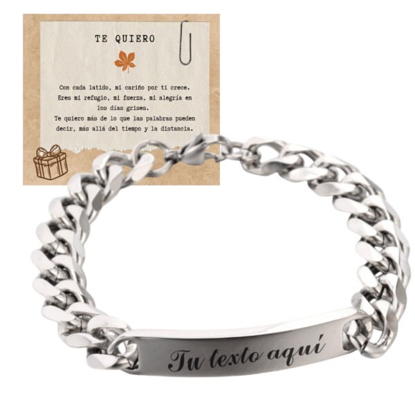 Esclava para regalo personalizada para hombre.