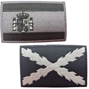 Parches velcro - bandera de España blanco y negro