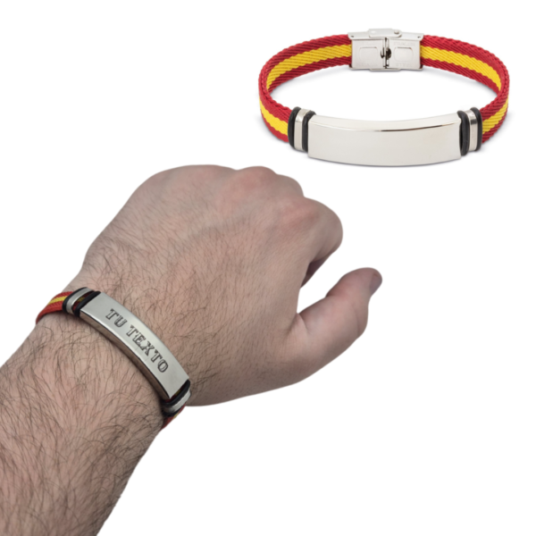 Pulsera personalizada de España. Escribe tu nombre/fecha - Imagen 3