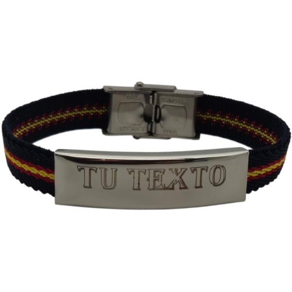 Pulsera personalizada España azul