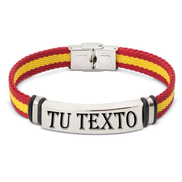 Pulsera personalizada de España. Escribe tu nombre/fecha