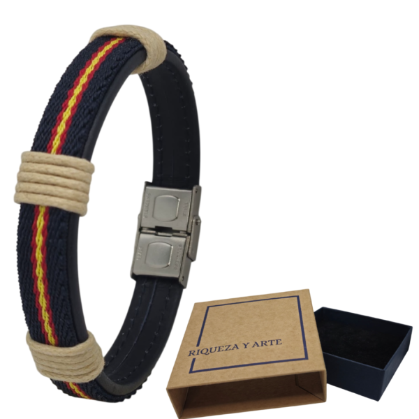 Pulsera de España de hombre para regalo, con caja incluida. - Imagen 3