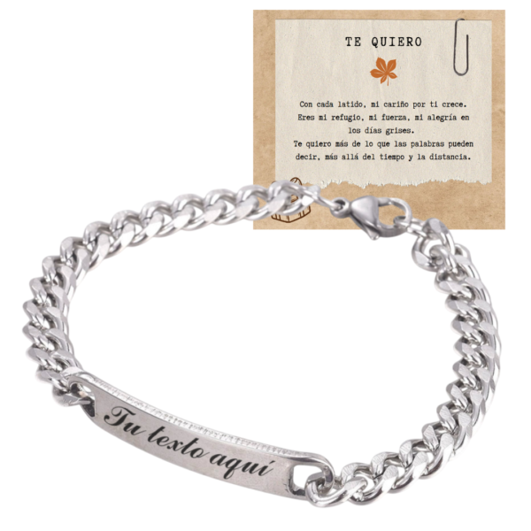 Esclava para regalo personalizada para hombre.