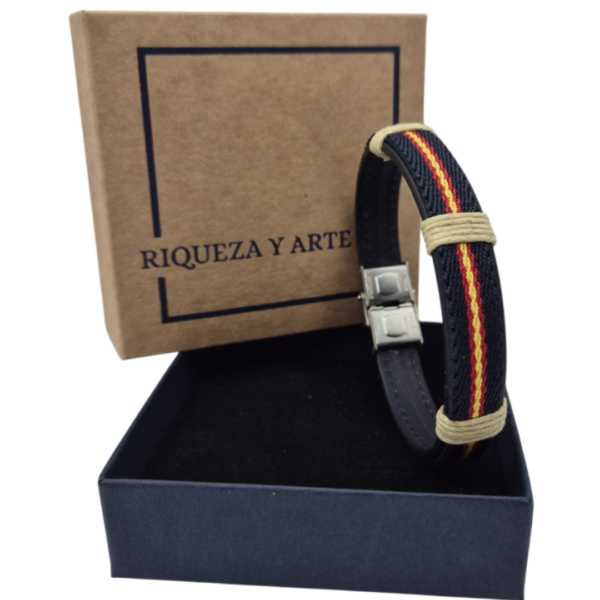 Pulsera de España de hombre para regalo, con caja incluida. - Imagen 2